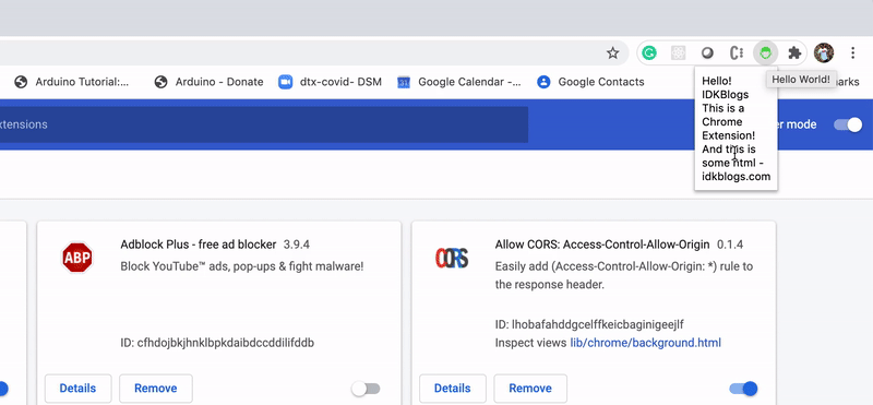 Create and install a basic Chrome Extension in your chrome browser Create and install a basic Chrome Extension in your chrome browser