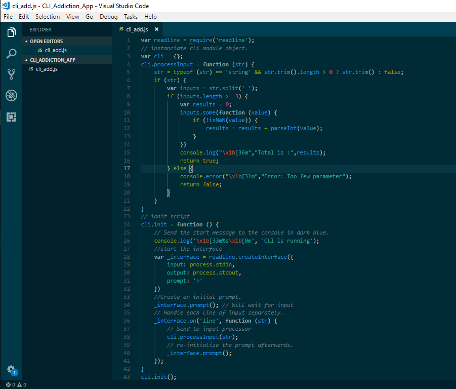 Create CLI application in nodejs Create CLI application in nodejs
