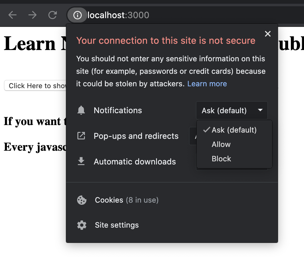 Desktop Notification in Javascript Desktop Notification in Javascript