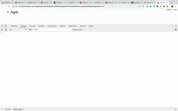 Event Bubbling in Javascript Event Bubbling in Javascript