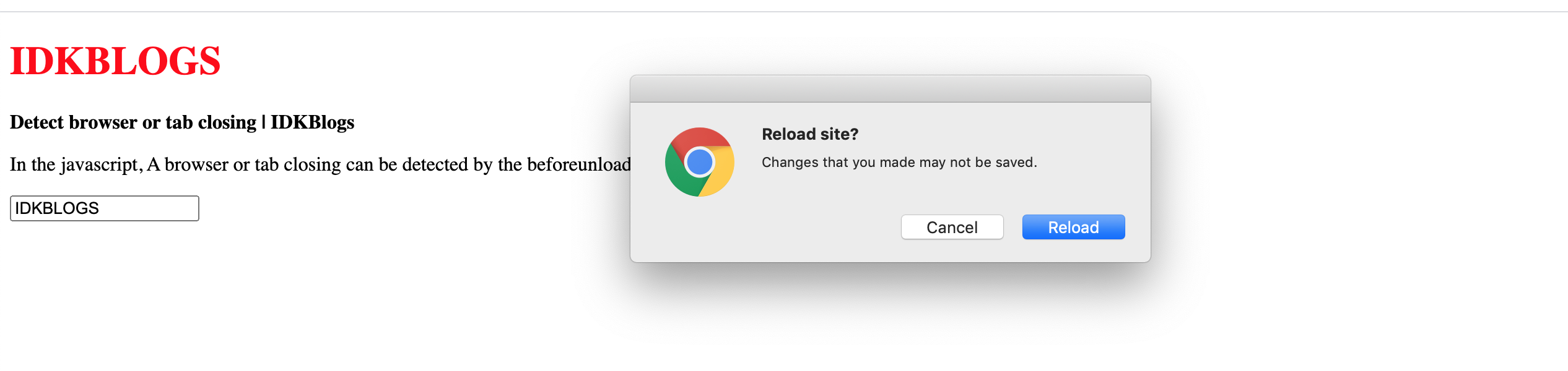Detect the browser closing or tab closing in javascript Detect the browser closing or tab closing in javascript