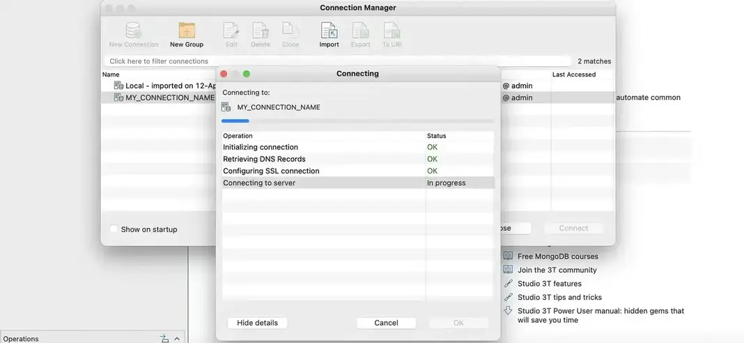 Connect MongoDB remote database using RoboMongo and URI Connect MongoDB remote database using RoboMongo and URI