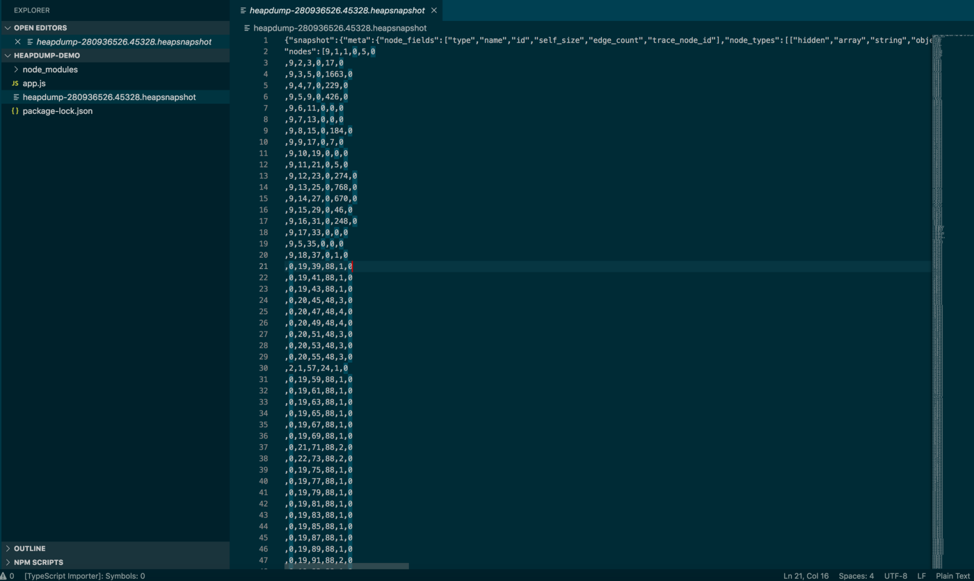 Create a Dump of the V8 Heap and Inspect It for Your Node App Create a Dump of the V8 Heap and Inspect It for Your Node App