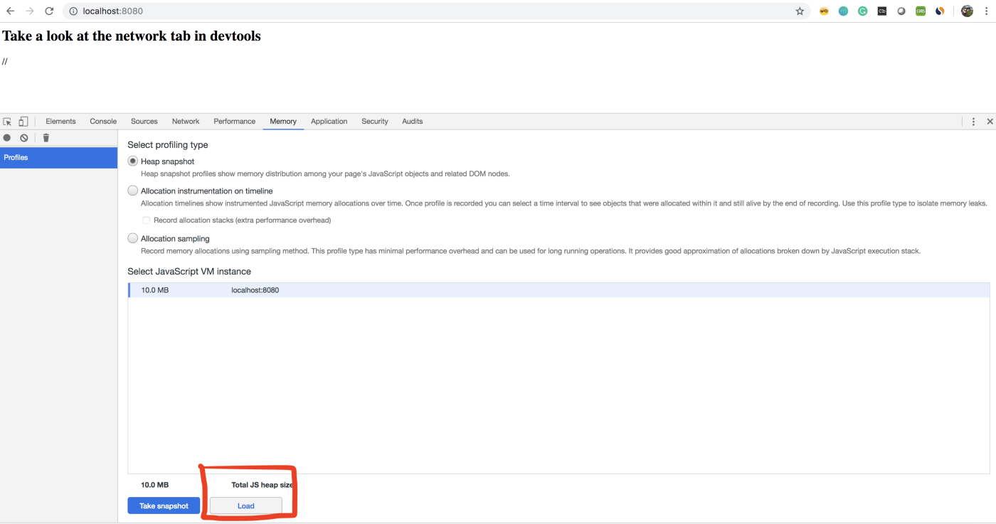 Create a Dump of the V8 Heap and Inspect It for Your Node App Create a Dump of the V8 Heap and Inspect It for Your Node App