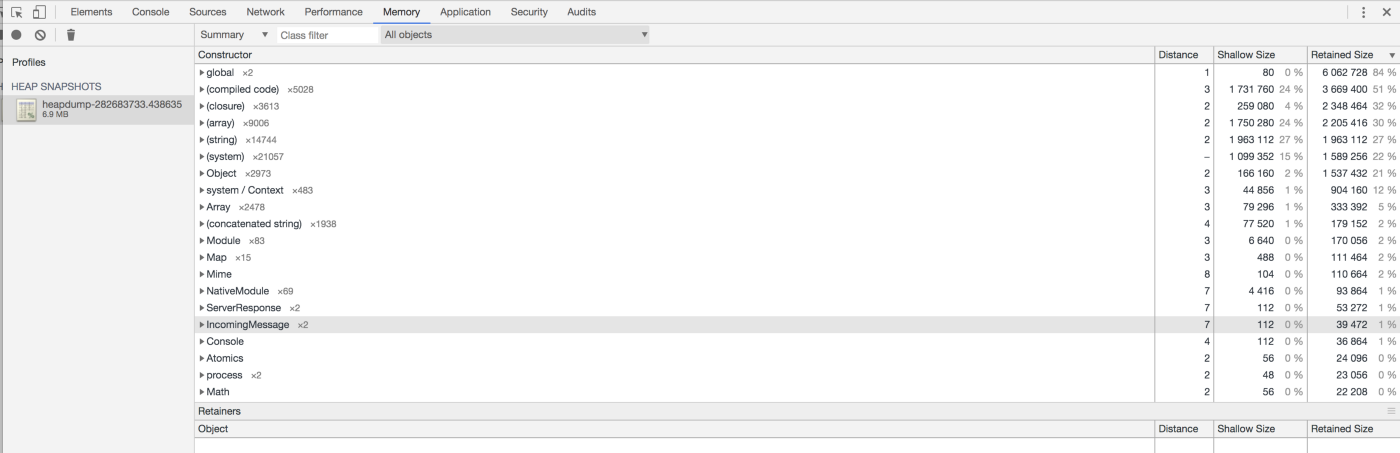 Create a Dump of the V8 Heap and Inspect It for Your Node App Create a Dump of the V8 Heap and Inspect It for Your Node App