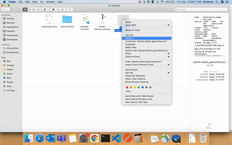 Read Very Large File (7+ GB file) in Nodejs Read Very Large File (7+ GB file) in Nodejs