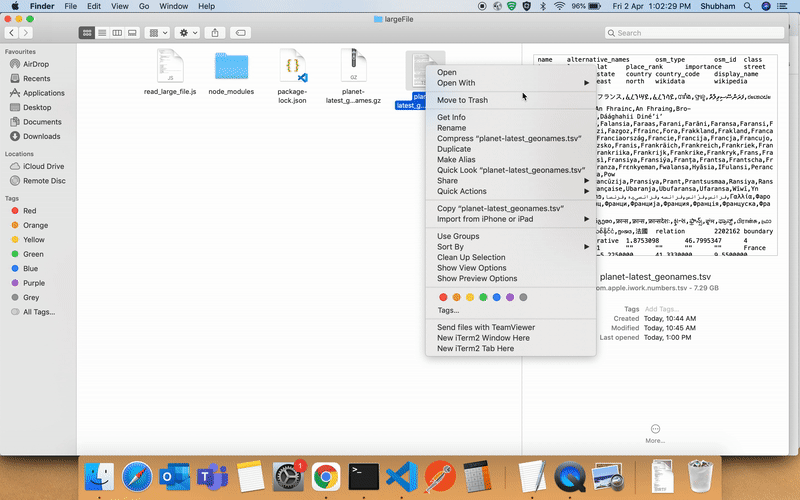 Read Very Large File (7+ GB file) in Nodejs Read Very Large File (7+ GB file) in Nodejs