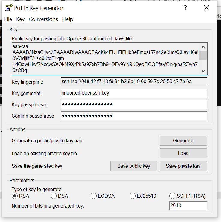 Convert .ppk file to .pem file using putyygen Convert .ppk file to .pem file using putyygen